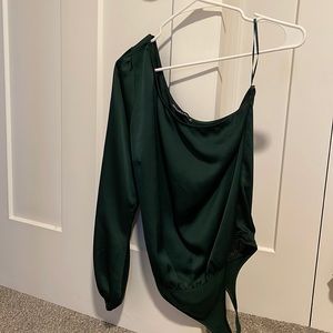 Dark Green Abercrombie and Fitch Bodysuit